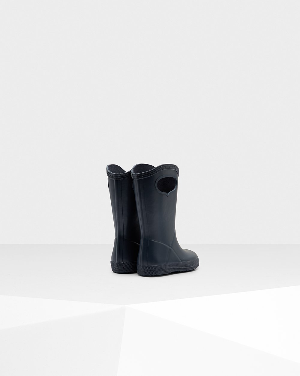 Kids Rain Boots - Hunter Original First Classic Grab Handle (49CHBVQKJ) - Navy
